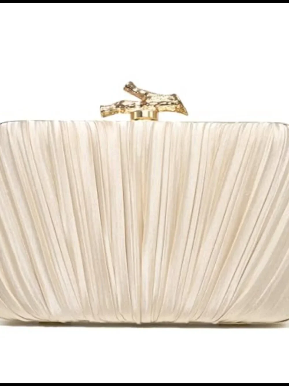 Satin Evening Clutch Purse with Detachable Chain Strap Formal Wedding Bag